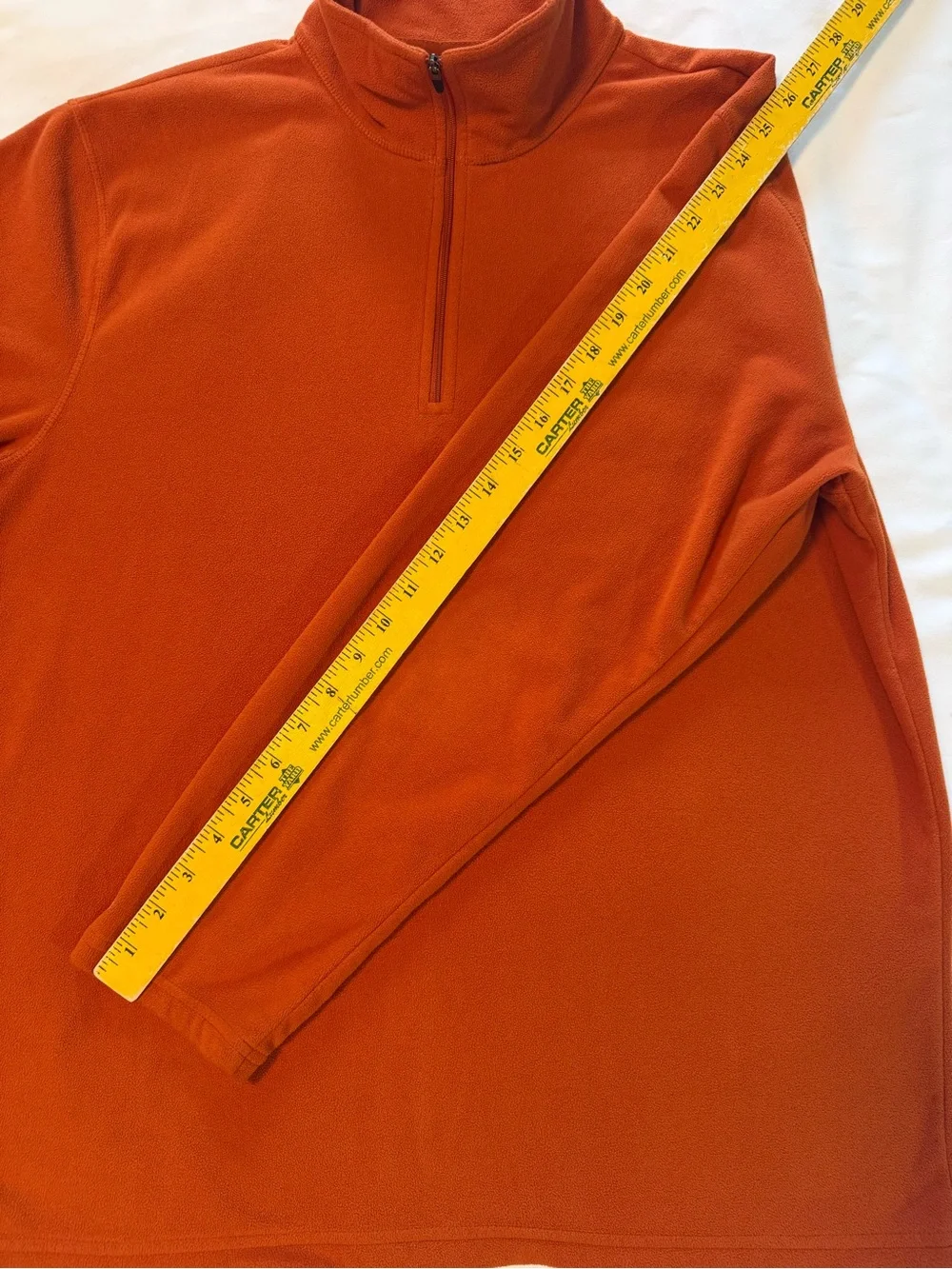 The North Face TKA 100 Fleece Pullover Men’s L Orange 1/4 Zip Outdoor